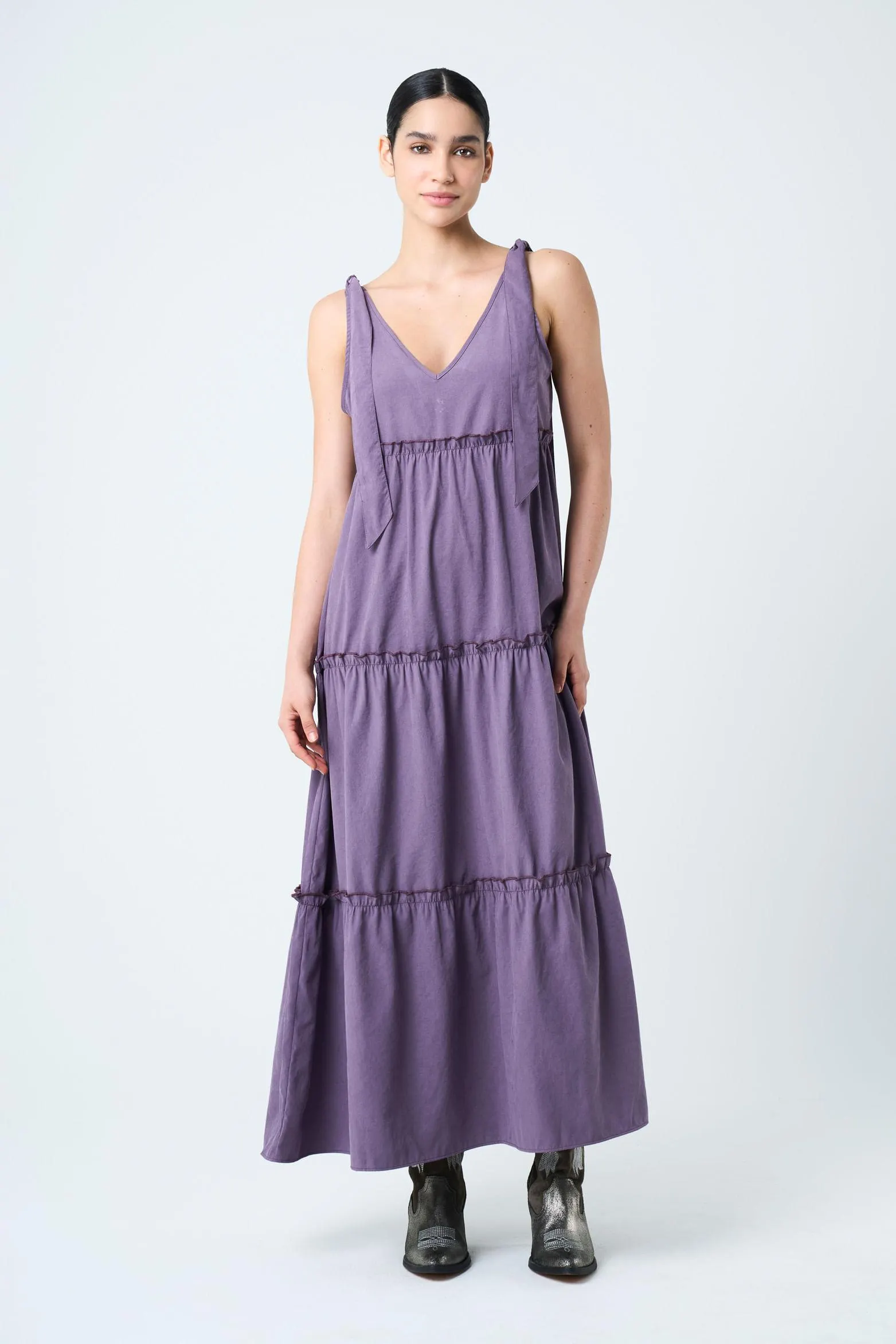 Vestido hori en tejido plano para mujer efecto peach