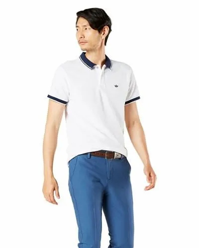 Camisa Polo Dockers Performance Polo Shirts,Slim Fit Hombre Blancas | NJAGK0315