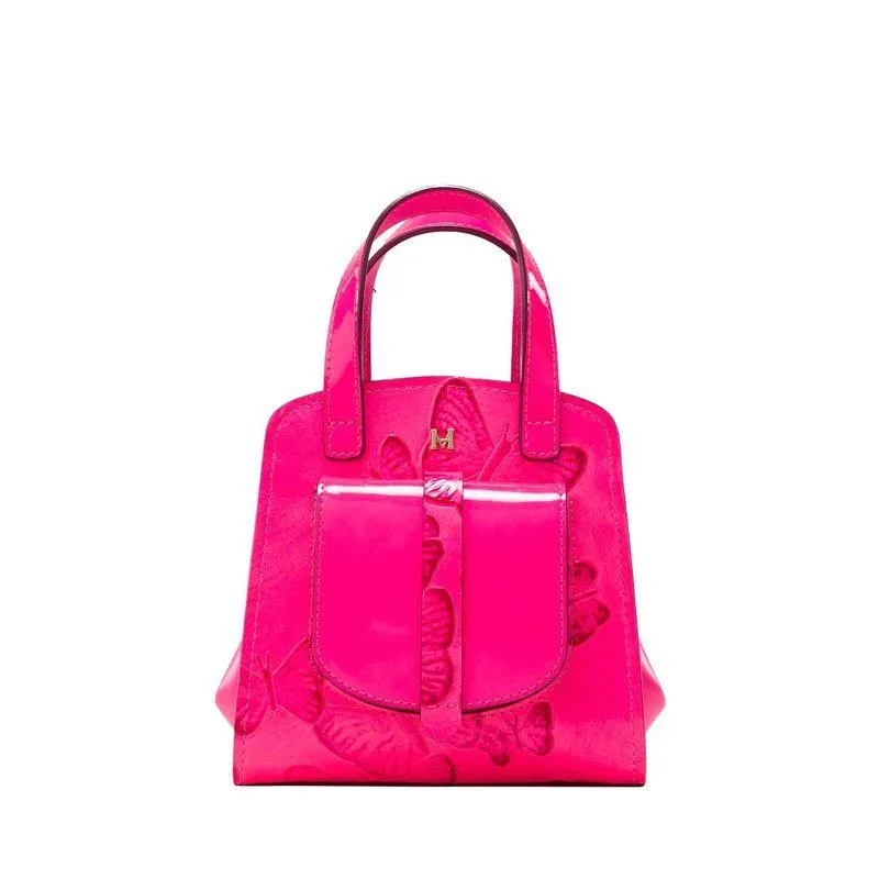 Bolso de mano missache mini fucsia Mariposas