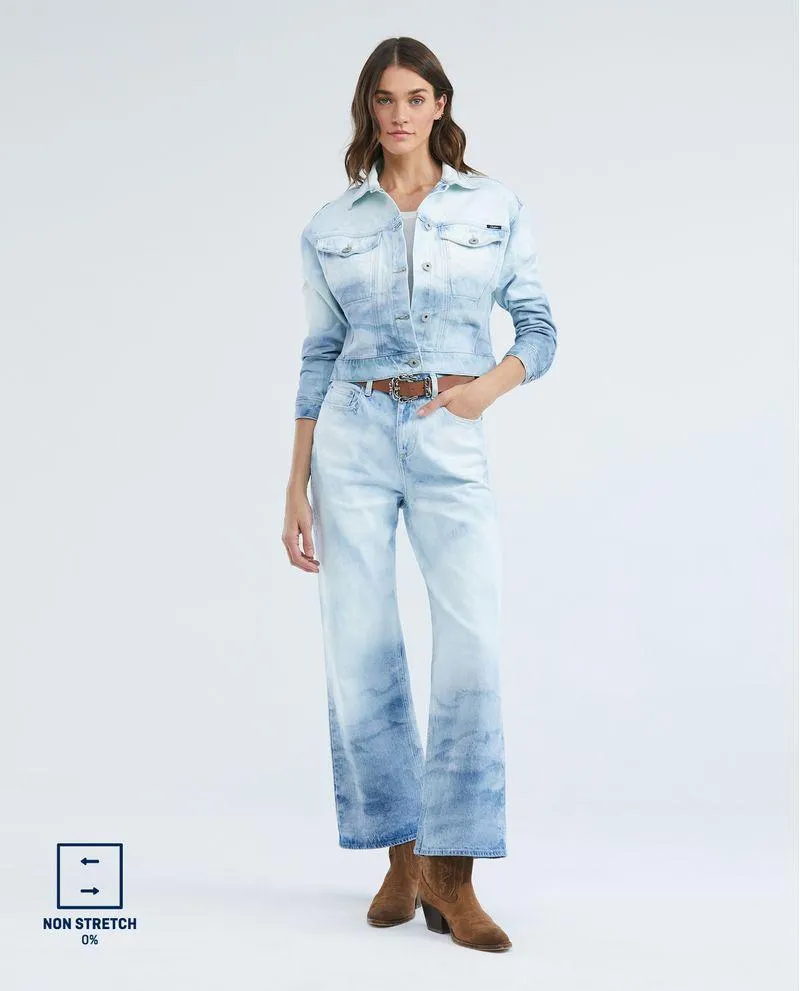 Jean de Mujer Wide Leg, Bota Relaxed - Azul Claro