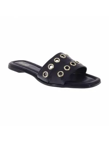 Sandalias planas Grommet para mujer