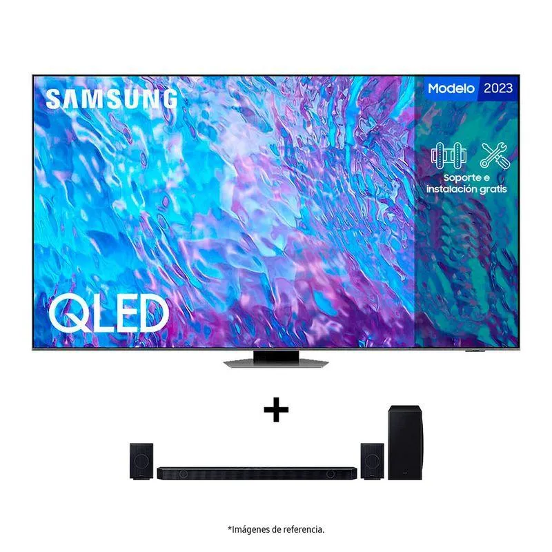 Televisor Samsung 98" QLED 4K Smart TV + Barra de sonido Samsung F-QN98Q80CAKXZ