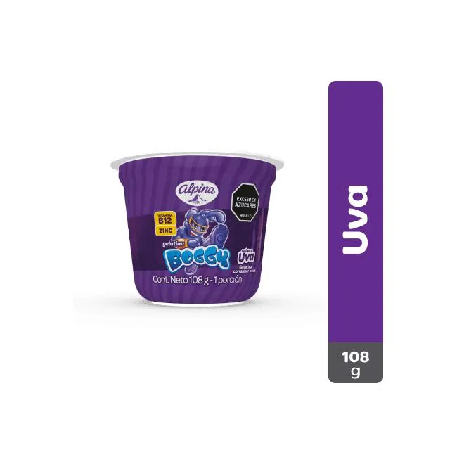 Gelatina Boggy Uva Vaso 108 g