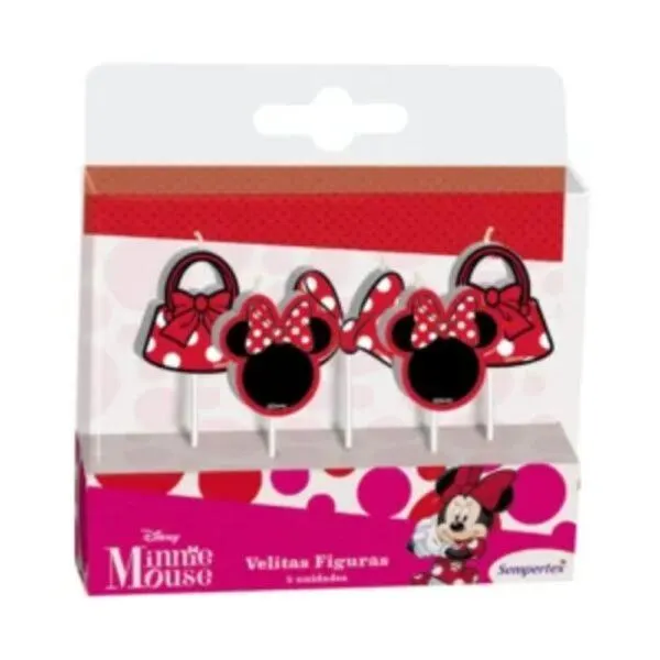 VELAS MINNIE ROJA FIGURAS