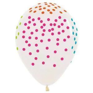GLOBO CRISTAL CONFETTI MULTICOLOR PASTEL SEMPERTEX