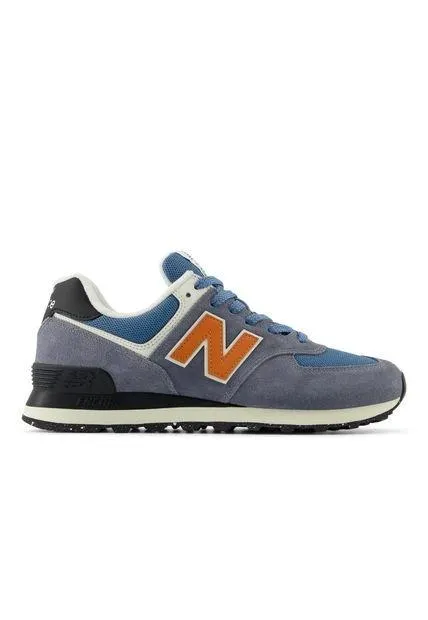Tenis New Balance 574-Azul/Naranja
