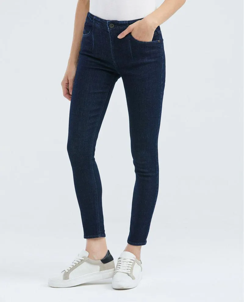 Jean de Mujer High Rise, Cosmo, Bota Skinny - Azul Ultra Oscuro