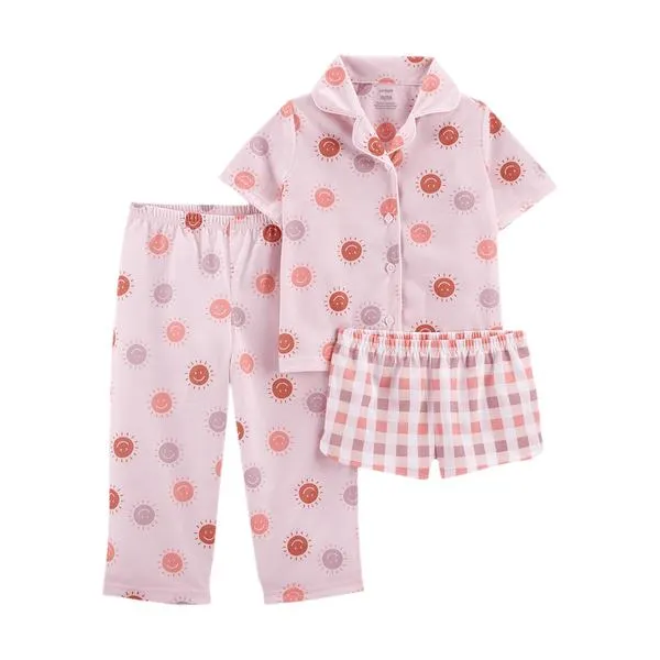 Pijama 3 Piezas Soles Niñas - Carter's