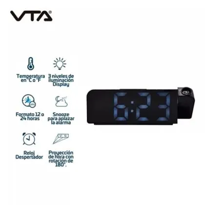 Reloj Despertador Con Proyector Vta