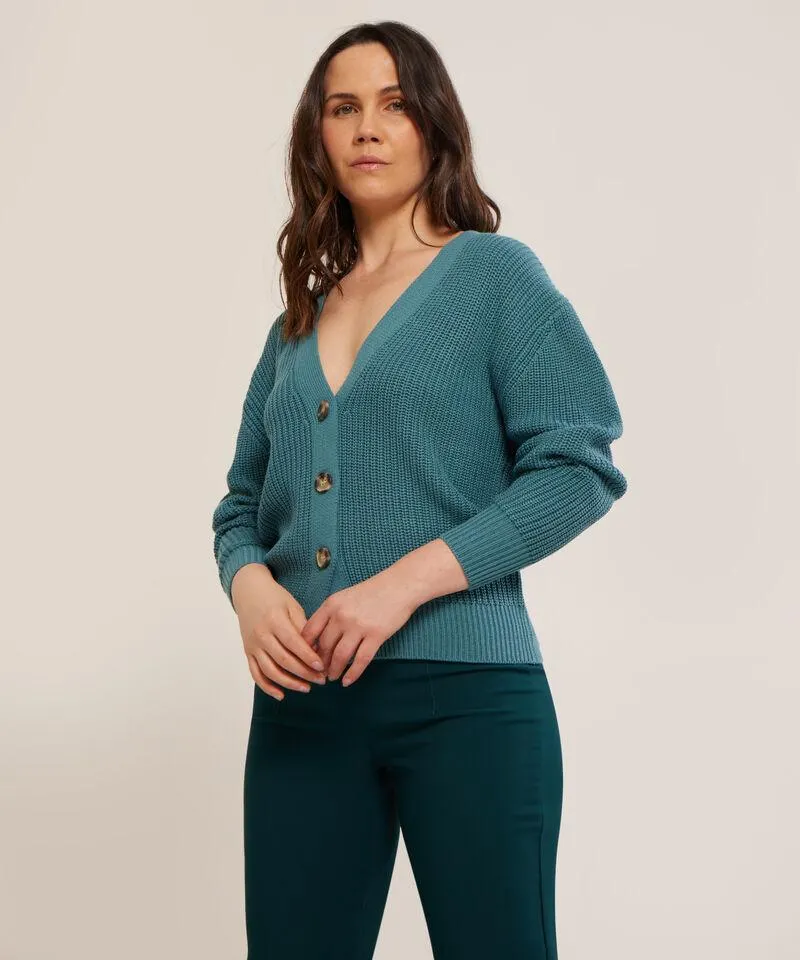 Saco Abierto Con Botones Manga Larga