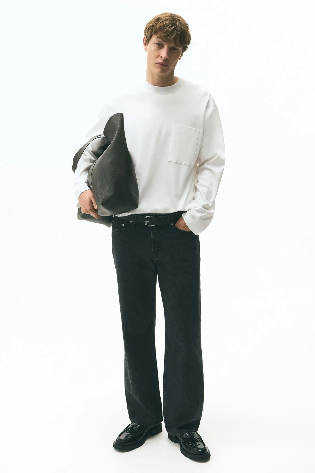 Camiseta de mangas largas en punto Loose Fit