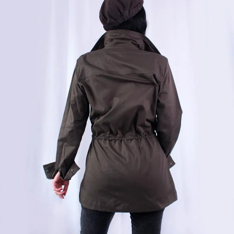 Parka Clásica De Mujer Lec Lee Verde Militar