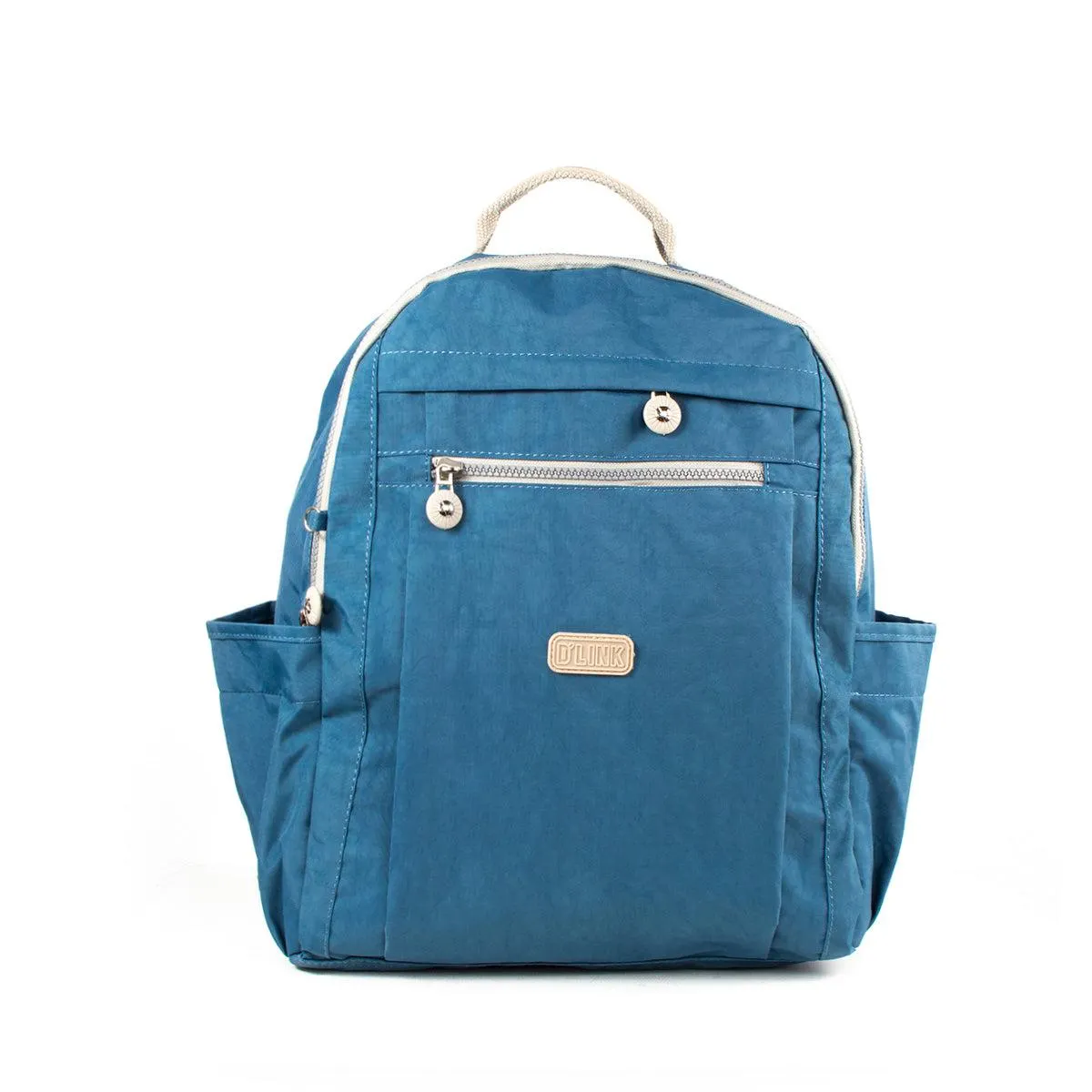 Morral color azul cierre frontal, para dama
