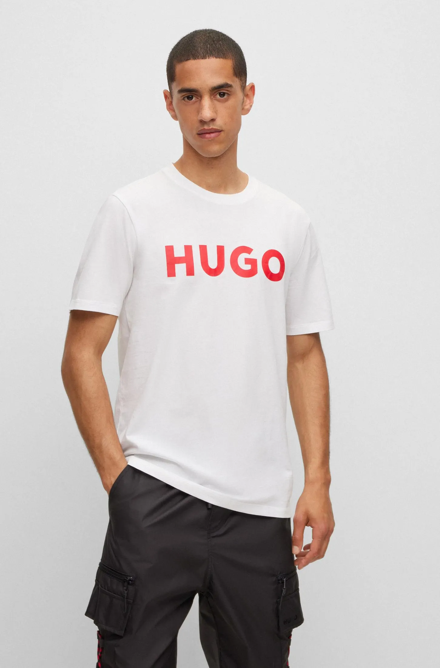 Camiseta Regular Fit De Algodón Con Logo Hombre