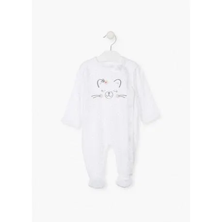 PIJAMA BLANCO NIÑA BABY LOSAN 01W-P005AL