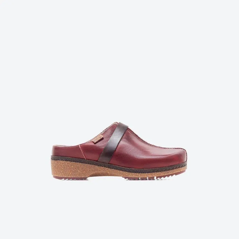 Zueco Casual Mujer Pikolinos Z1f7 Vino Tinto