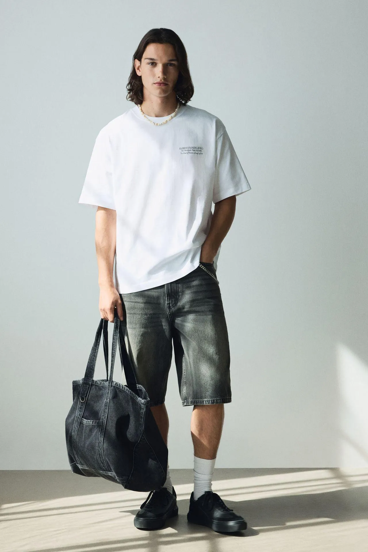 Camiseta con motivo estampado Loose Fit