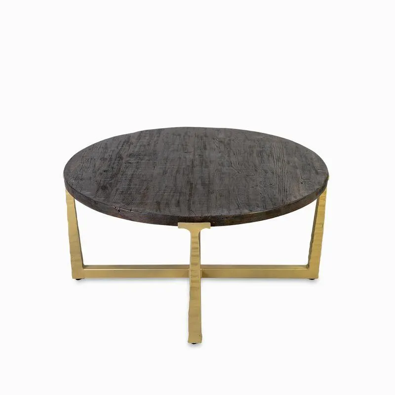 Mesa centro vincenzo brass 45x91cm