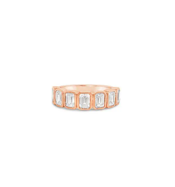 Anillo Bauer oro rosa 18K y diamantes