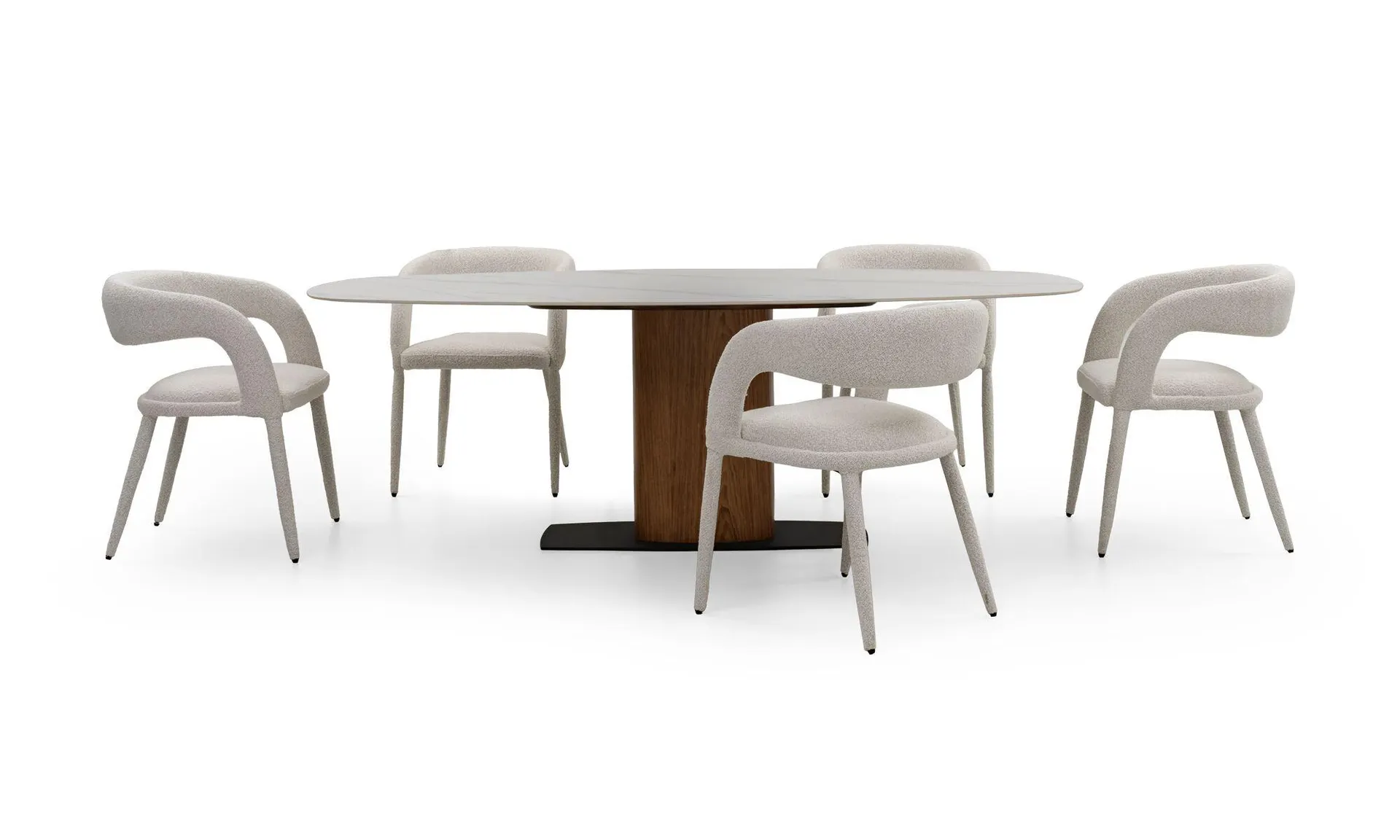 Mesa Comedor Niza Cerámica + 6 Sillas Livana