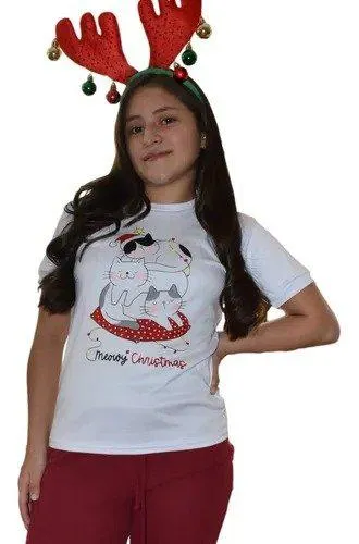 Camiseta Navideña Niña Xmas