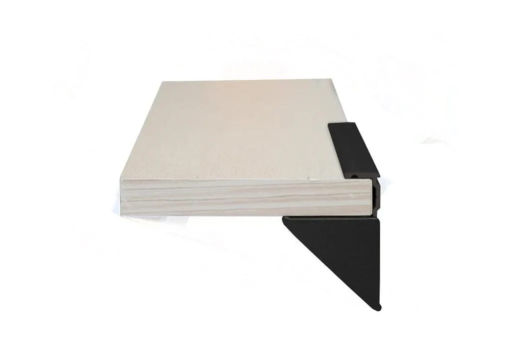 Kit soporte repisa negro por 60 cm