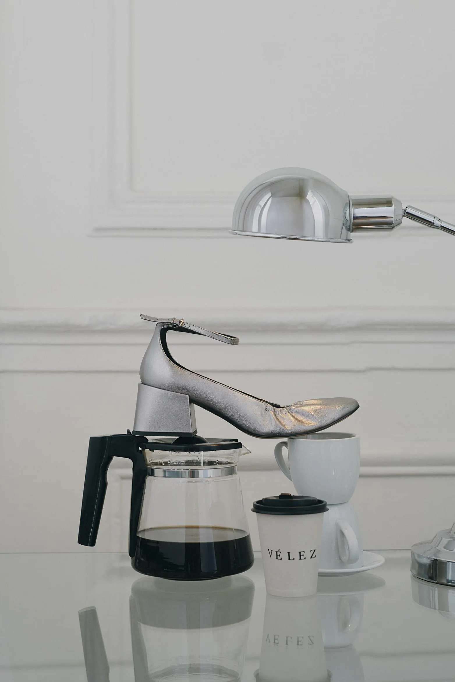 Tacones cerrados Altair de cuero folia para mujer amarre al tobillo