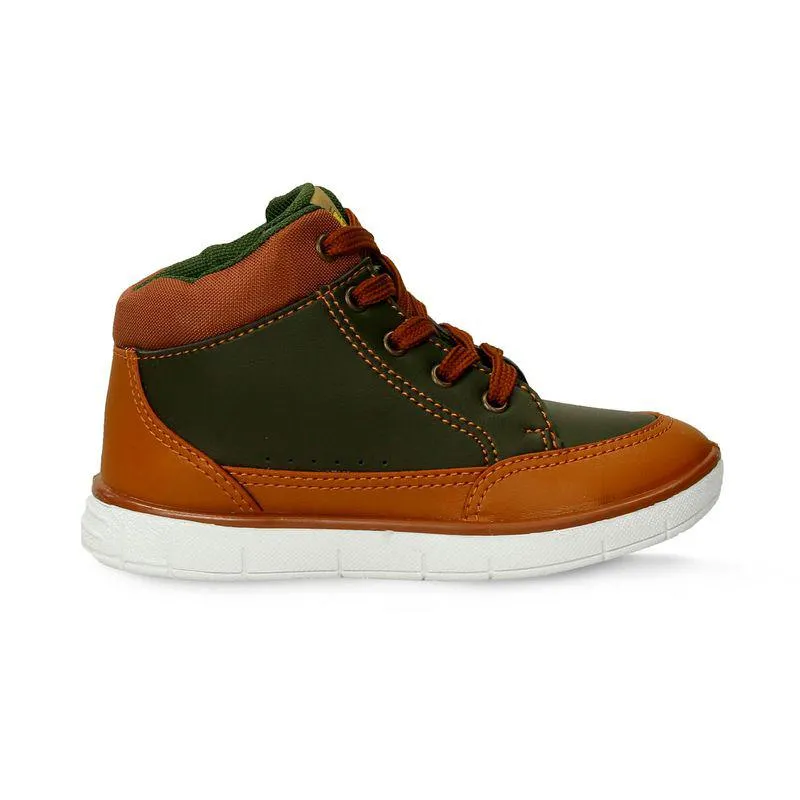 Botas Verde-Camel Bubblegummers Pinguino Niño