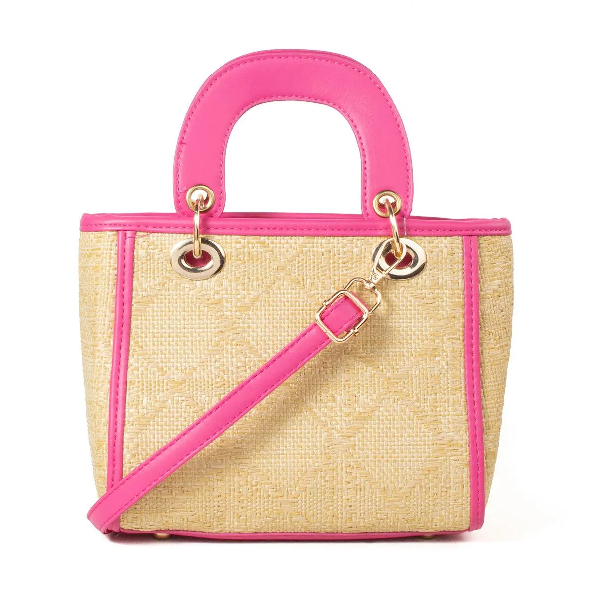 Bolso tipo bandolera color fucsia, para dama
