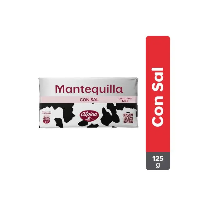 Mantequilla Alpina Con Sal 125 g