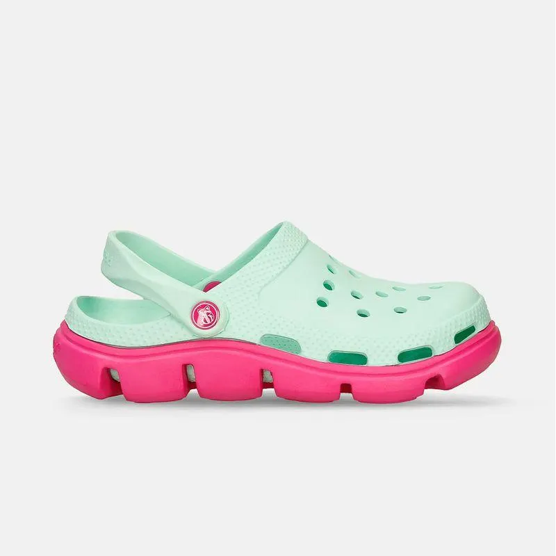 Zuecos Turquesa-Fucsia Sandak Dianita Mujer