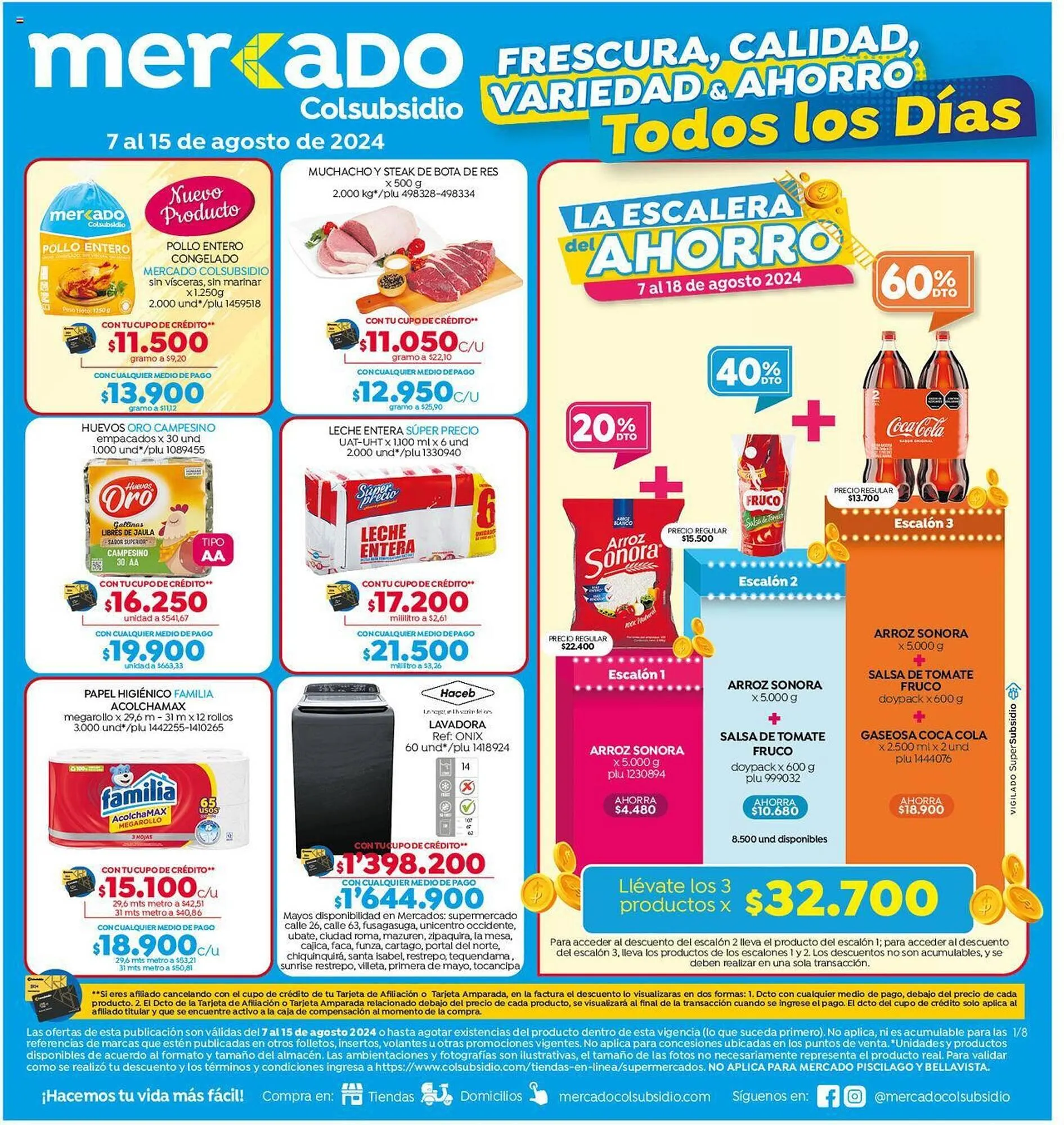Catalogo de Catálogo Colsubsidio 7 de agosto al 15 de agosto 2024 - Pag 1
