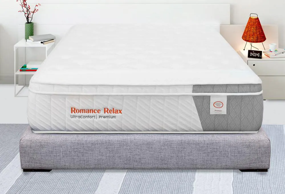 Combo Colchón Ultra Confort Premium + Base Cama Elite Gris
