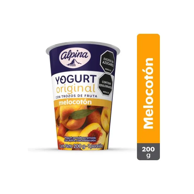Yogurt Original Alpina Melocotón Vaso 200 g