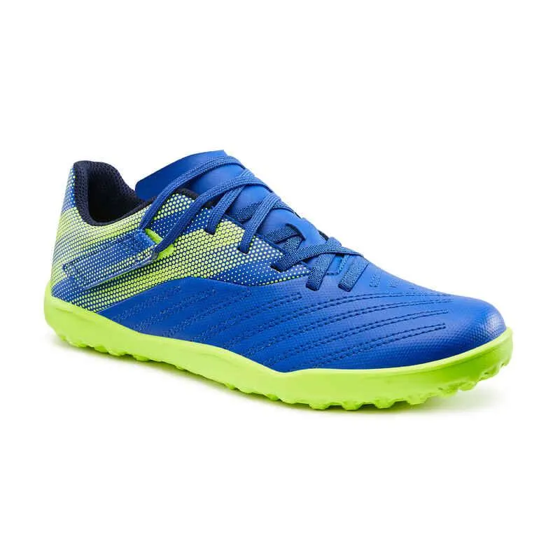 Guayos con velcro Fútbol AGILITY 140 TF Azul Amarillo