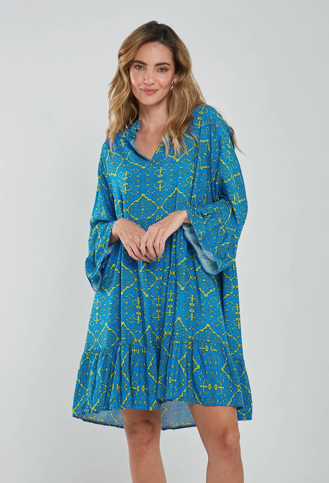 Vestido Corto Estampado Mujer- SALE