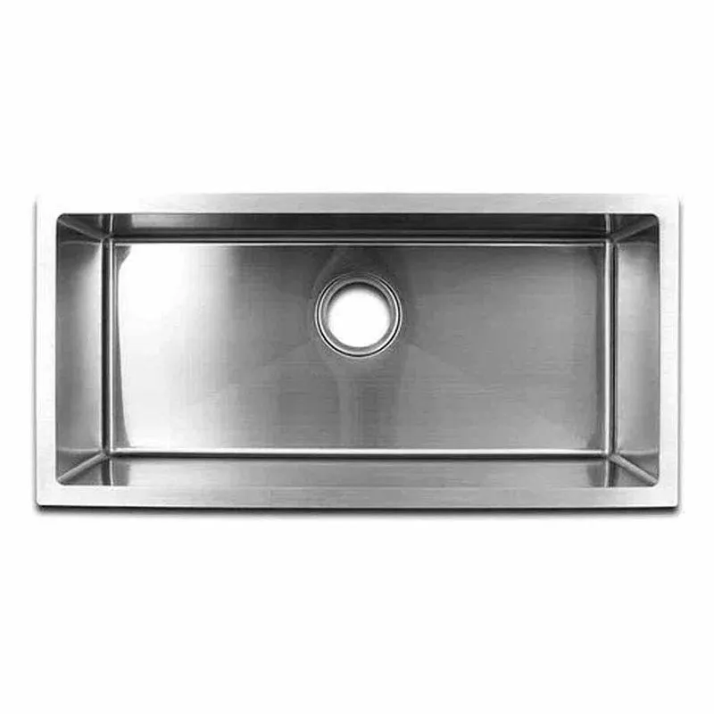 Lavaplatos de submontar rectangular Acero