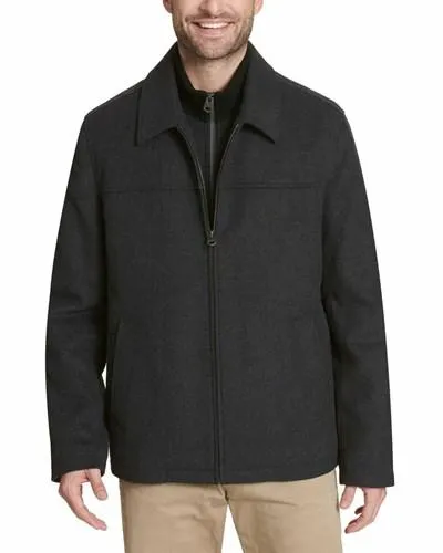Chaquetas Dockers Lana Blend Jacket,Regular Fit Hombre Negras | FOKWP7806