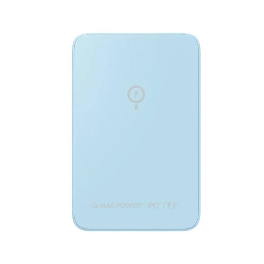 Batería Magnética 5.000 Mah Con Soporte Azul Claro