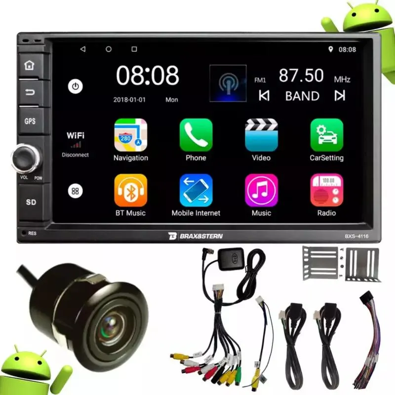 Radio carro android wifi gps bluetooth pantalla 7" 2 din