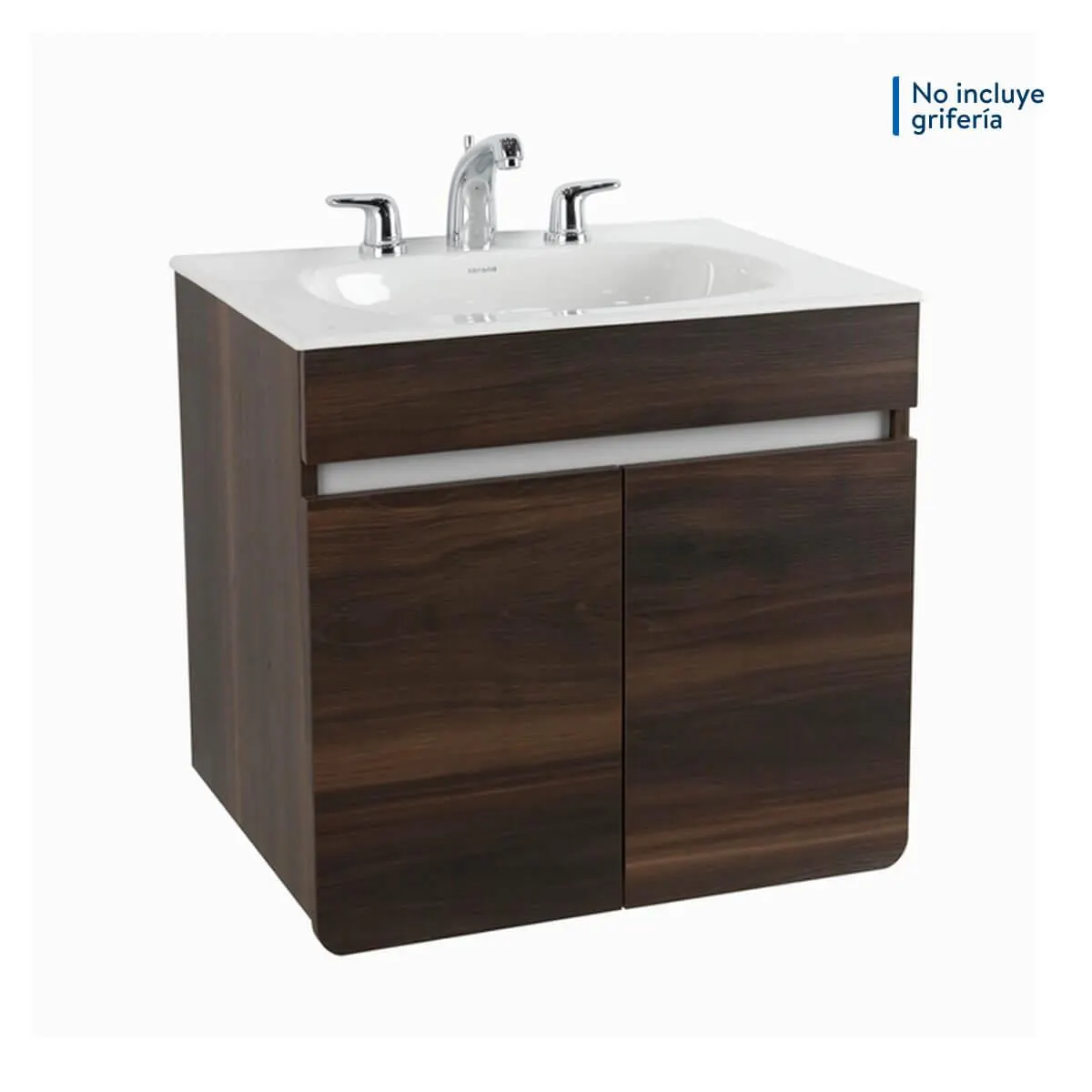 Mueble Aluvia Habano Elevado con Lavamanos 60x45