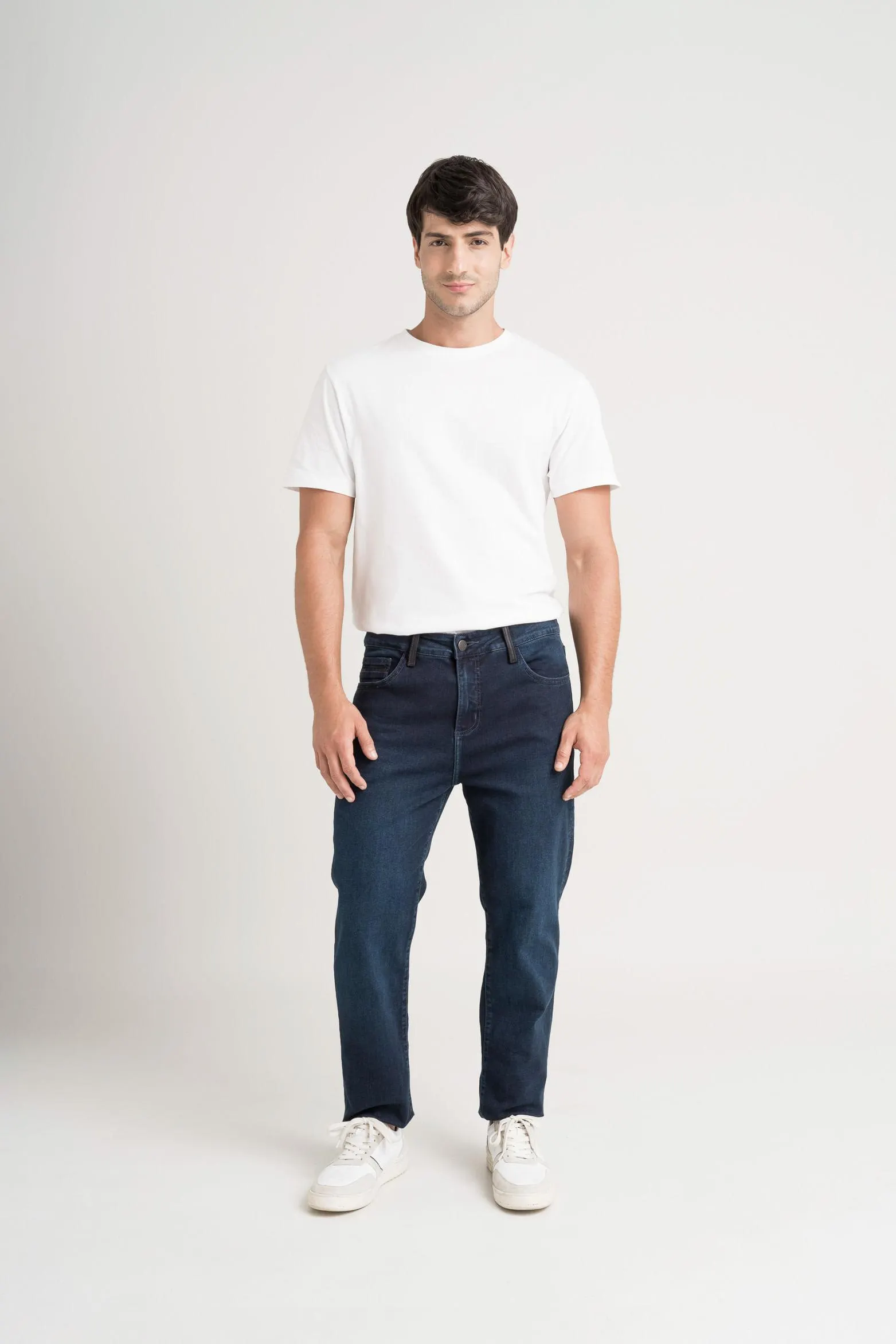 Jean niger dark blue denim para hombre bolsillo bordado