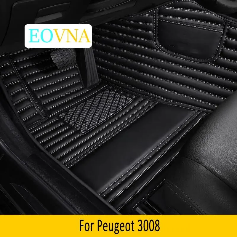 Custom Car Floor Mats For Peugeot 3008 2009-2023 Auto Carpets Foot Coche Accessorie