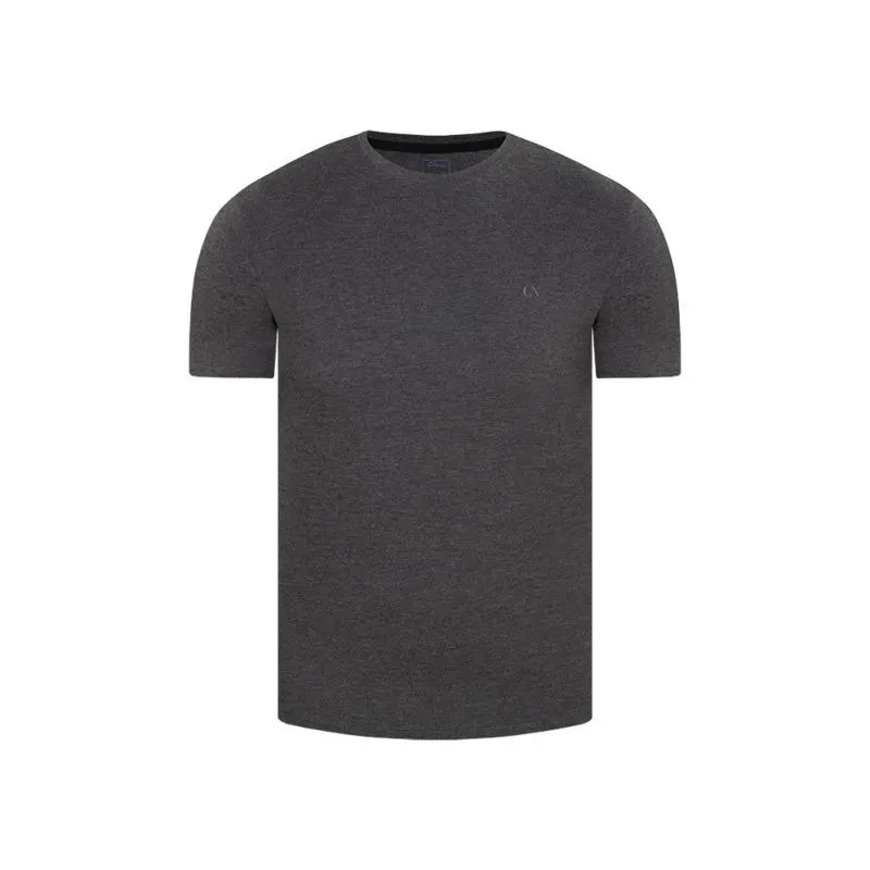 CAMISETA BÁSICA GRIS OSCURO MELANGE