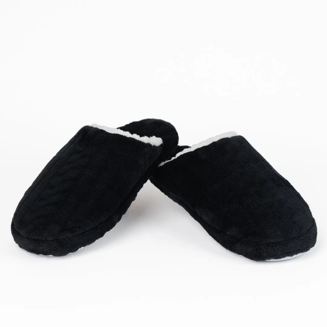 PANTUFLA DESTALONADA DAMA CH NEGRO