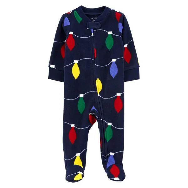 Pijama Enteriza Azul Estampada Unisex - Carter's