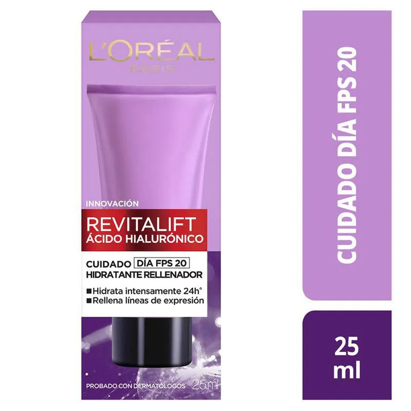 Revitalift Acido Hialuronico Crema Facial Dia Fps 20 Tubo X 25 Ml