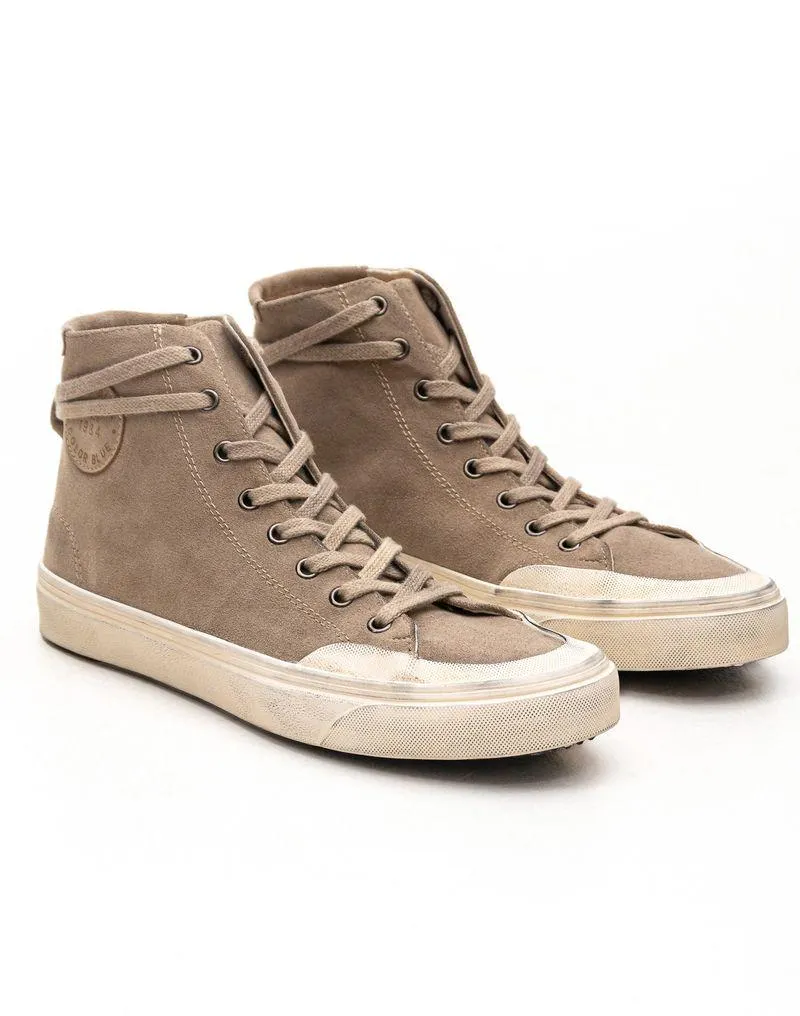 Tenis Caña Alta Efecto Gamuza