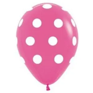 GLOBO FUCSIA POLKA DOTS BLANCO FASHION SEMPERTEX