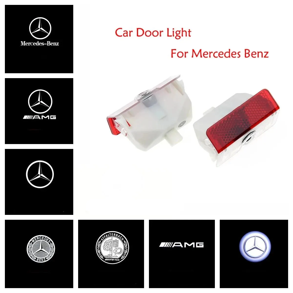 2pcs LED Car Door Light For Mercedes Benz GLK 250 280 300 GL350 A B Class W168 W169 W245 Auto Laser Project Pedal Lamp decorate